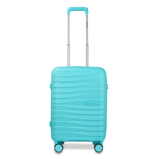 Vacanza UNBREAKABLE Polypropelene Luggage Trolly Bag with TSA Lock - 20 inch / 55 cm Cabin size Cyan