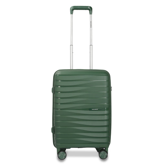 Vacanza UNBREAKABLE Polypropelene Luggage Trolly Bag with TSA Lock - 20 inch / 55 cm Cabin size Green