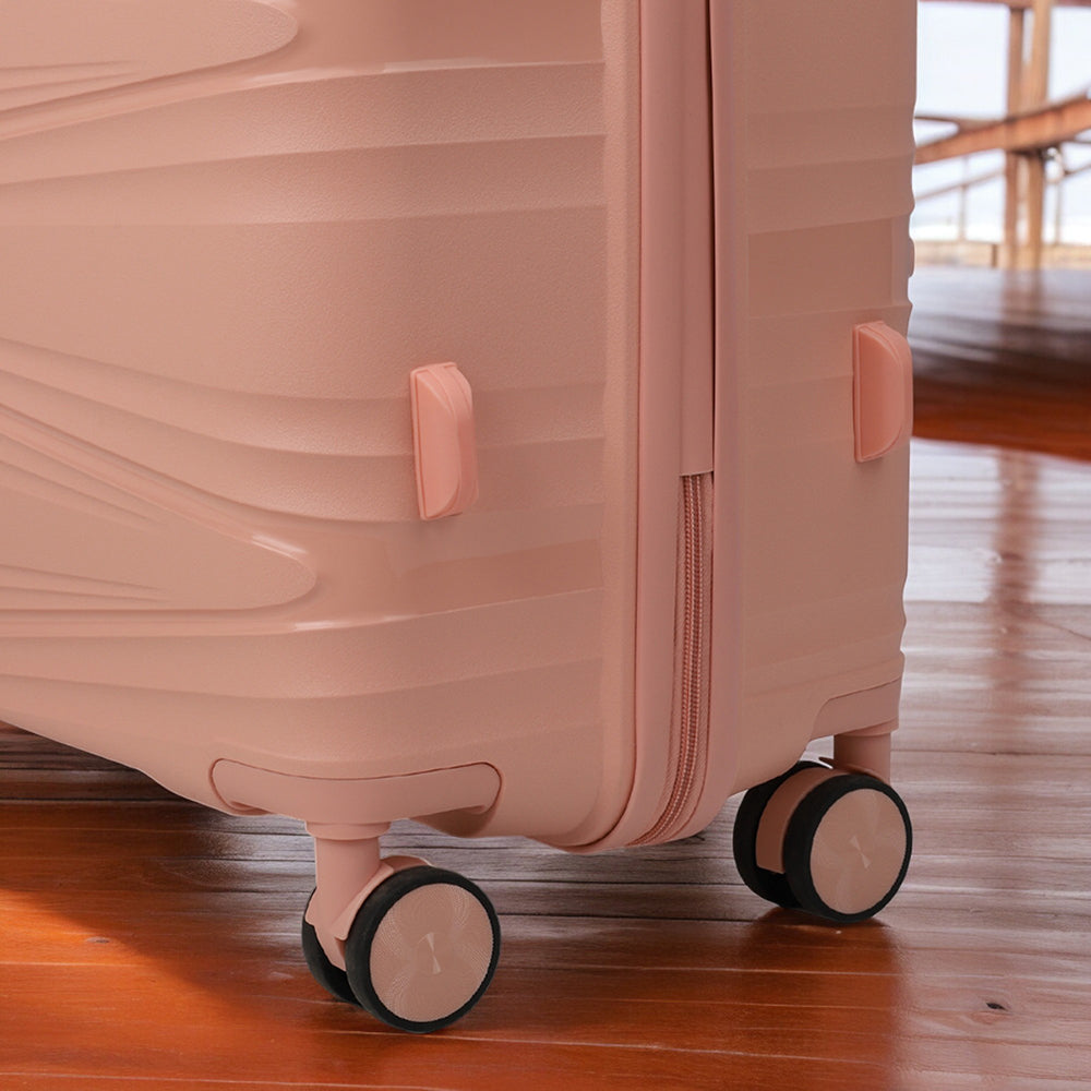 Vacanza UNBREAKABLE Polypropelene Luggage with TSA Lock set of 3 - 20 inch / 55 cm & 24 inch / 65 cm & 28 inch / 75 cm Pink