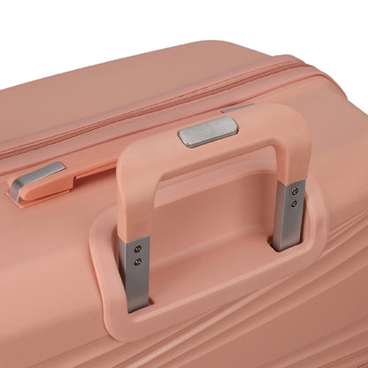 Vacanza UNBREAKABLE Polypropelene Luggage with TSA Lock set of 3 - 20 inch / 55 cm & 24 inch / 65 cm & 28 inch / 75 cm Pink