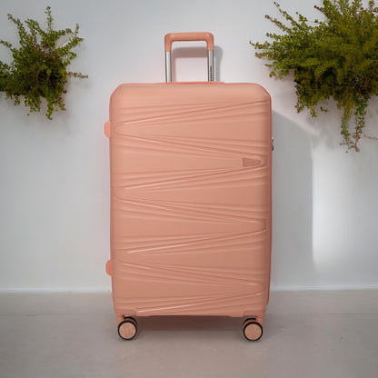 Vacanza UNBREAKABLE Polypropelene Luggage with TSA Lock set of 3 - 20 inch / 55 cm & 24 inch / 65 cm & 28 inch / 75 cm Pink