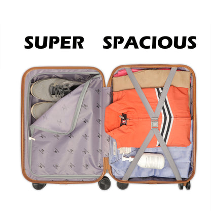 Vacanza Polycarbonate Luggage trolley bag printed - 20 inch / 55 cm Black