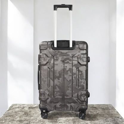 Vacanza Polycarbonate Luggage trolley bag printed - 20 inch / 55 cm Black
