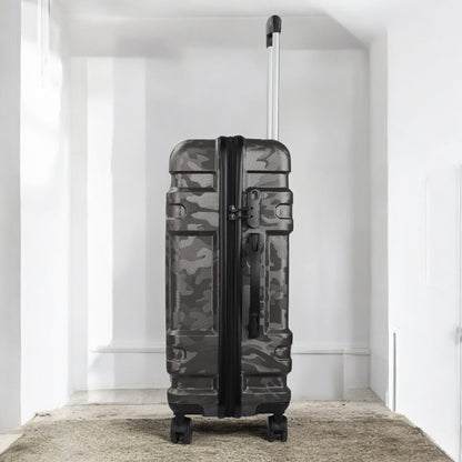 Vacanza Polycarbonate Luggage trolley bag printed - 20 inch / 55 cm Black