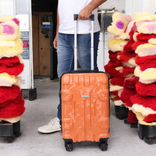 Vacanza Polycarbonate Luggage trolley bag printed - 20 inch / 55 cm Orange